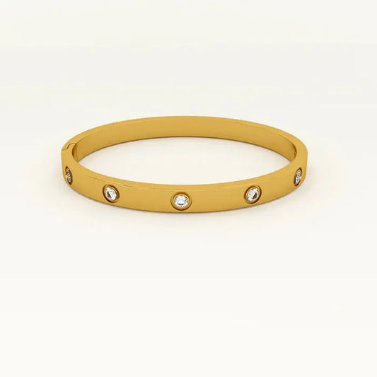 Crystal Love Bangle Bracelet - Sori Style-1