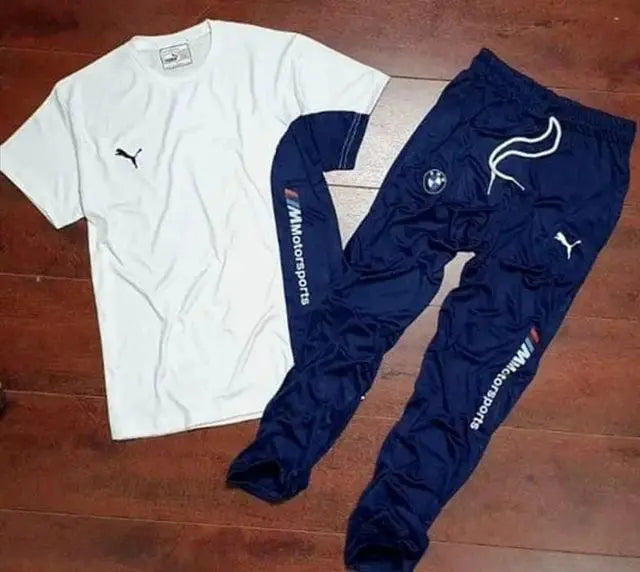 Adidas summer tracksuit (Blue & White) 8969