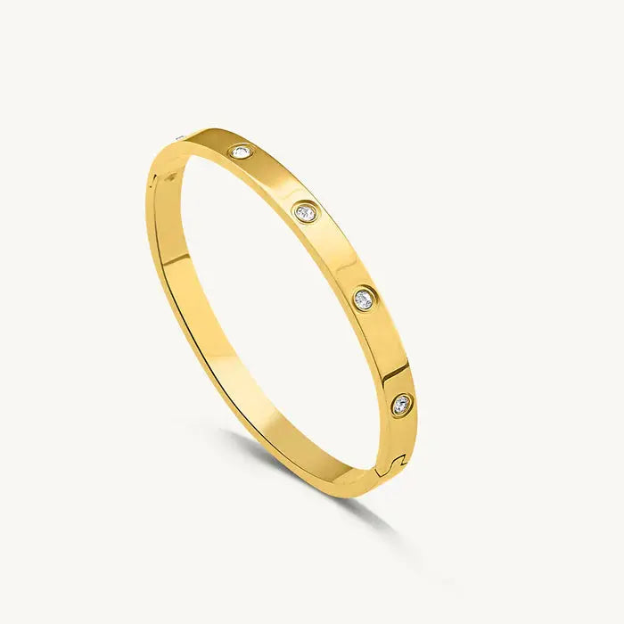 Crystal Love Bangle Bracelet - Sori Style-0