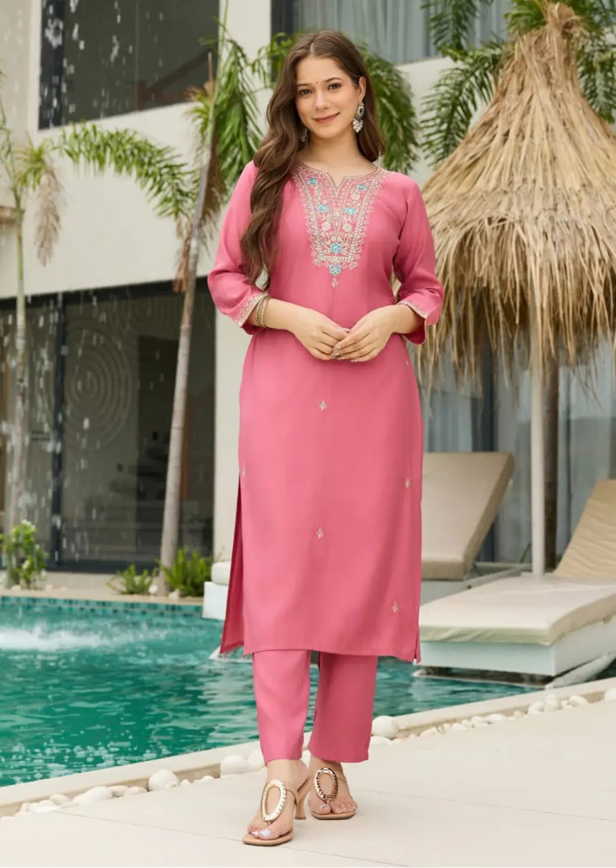 Gulabi Aabha Chanderi Silk Suit Set-3