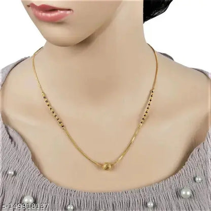 Mangalsutra Combo Deal Gold Plated Necklace Pandent Mangalsutra 30 Inch And 18 Inch Combo Pack With Earring for Women (Pack of 5) 19670