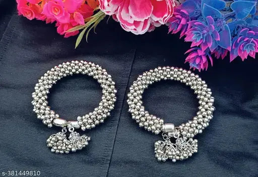Silver Sterling Silver Kada  (Pack of 2) 13069