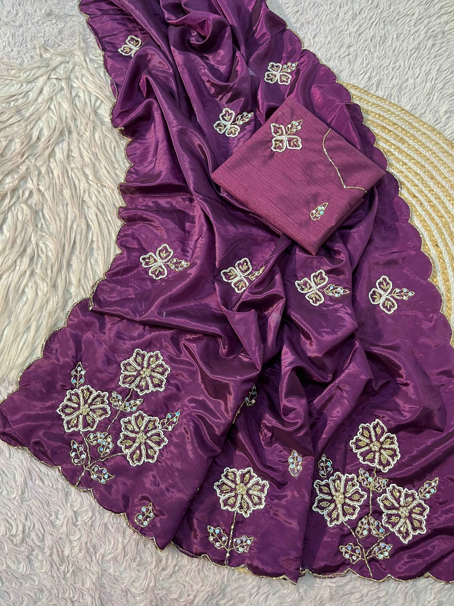 JamuniRoop Khatli Handcrafted Silk Saree-3