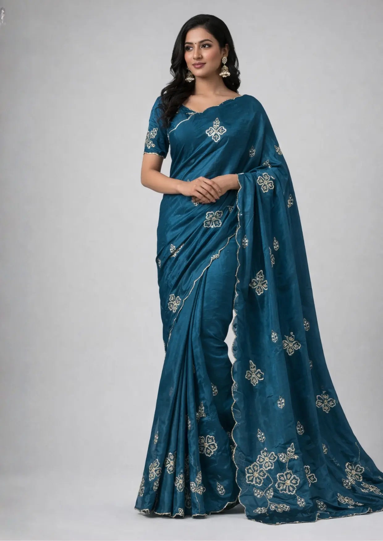 NeelSundari Khatli Handcrafted Silk Saree-1