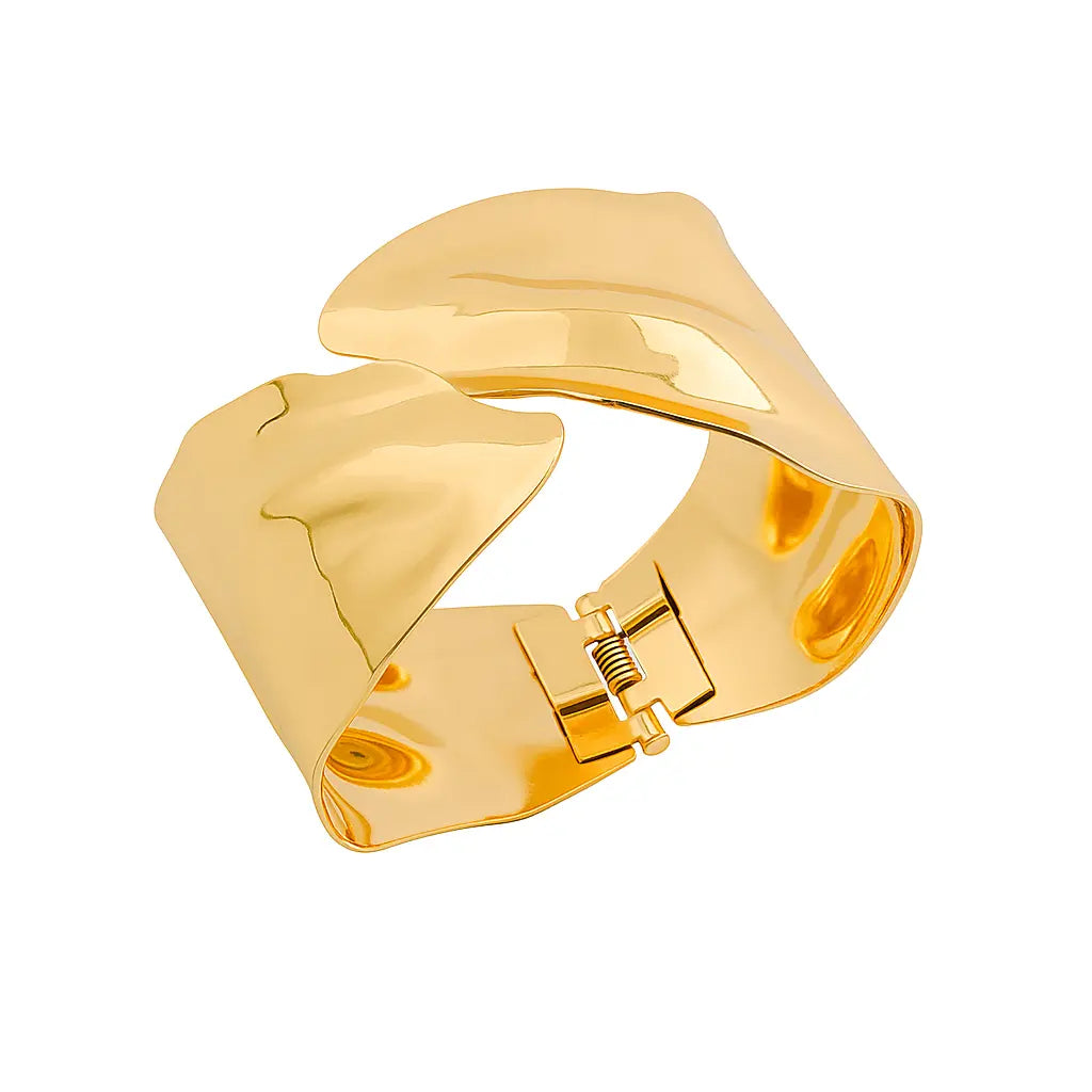 Sculpted Cuff Bracelet - Bold Statement Jewelry-0