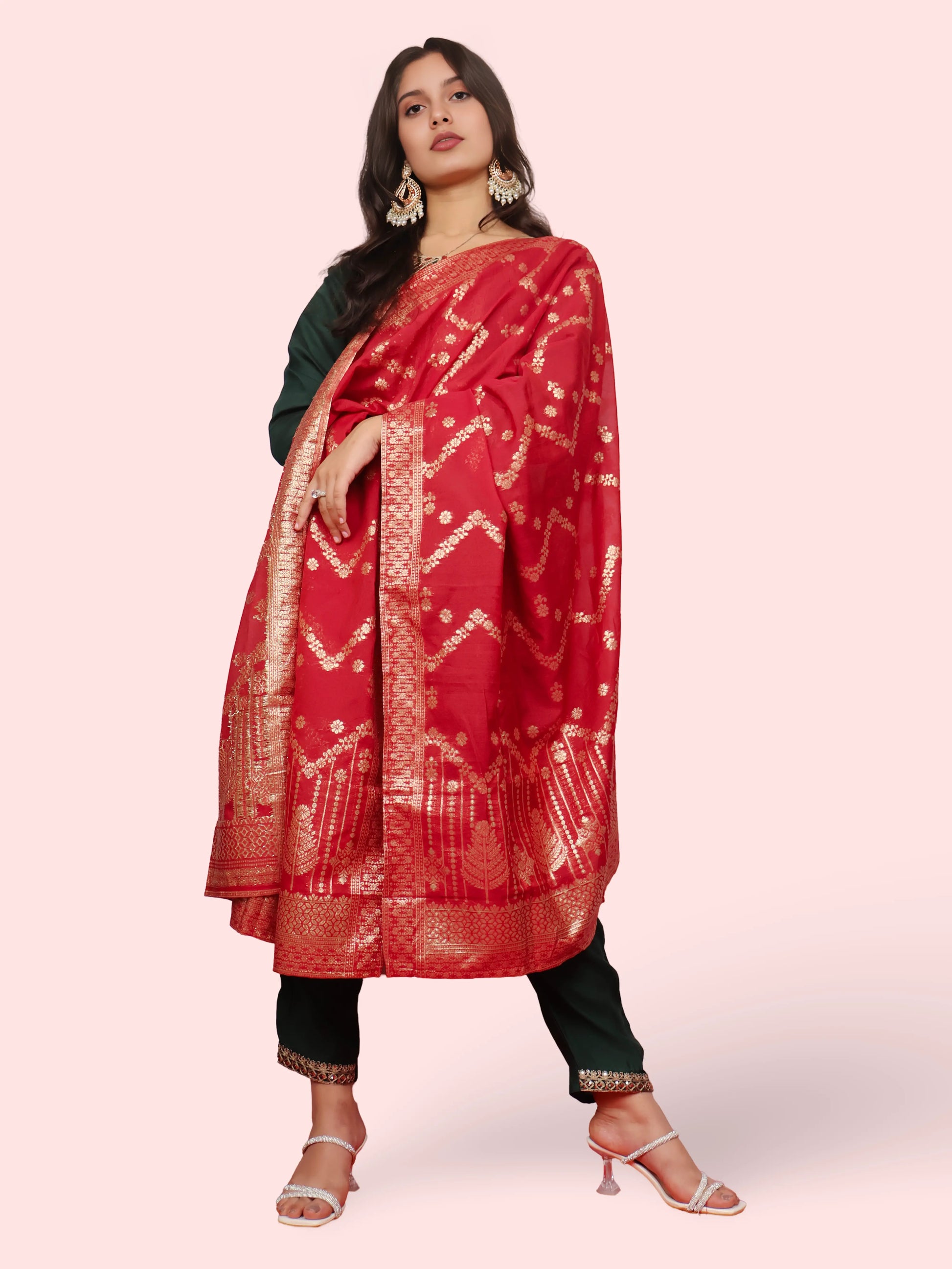 Women's Viscose Kurta-Pant, and Dupatta Set-4