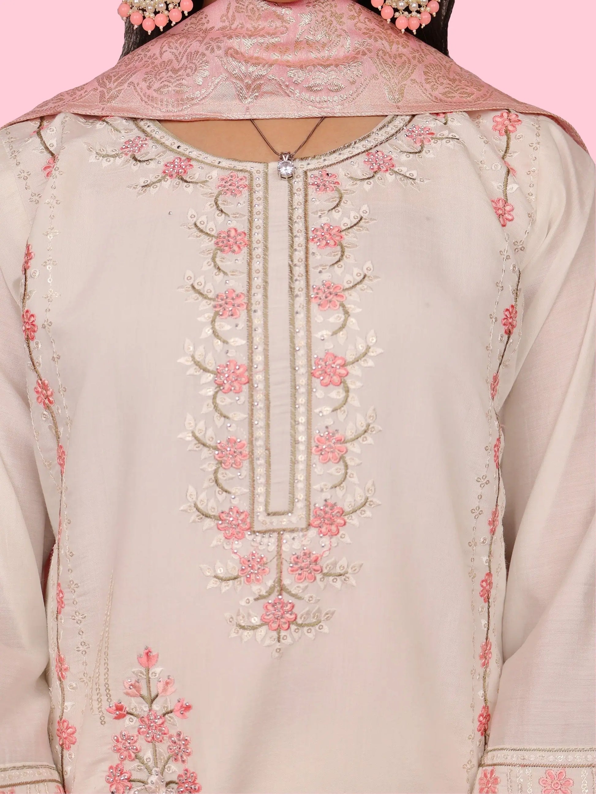 Women's Cotton Rayon Kurta-Pant, and Dupatta Set-3