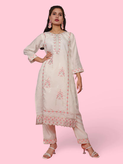 Women's Cotton Rayon Kurta-Pant, and Dupatta Set-4