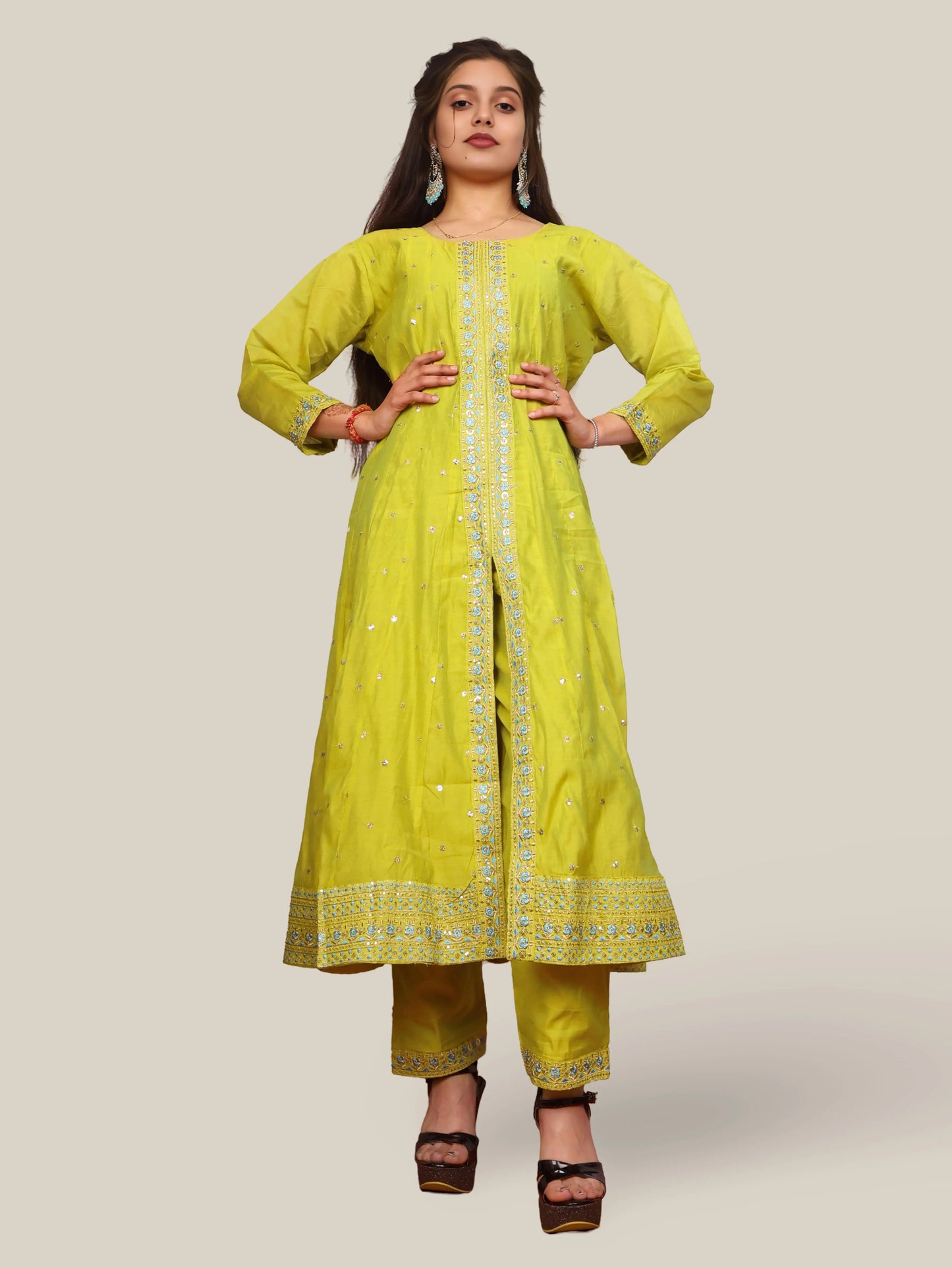 Women's Cotton Kurta-Pant, and Dupatta Set-4