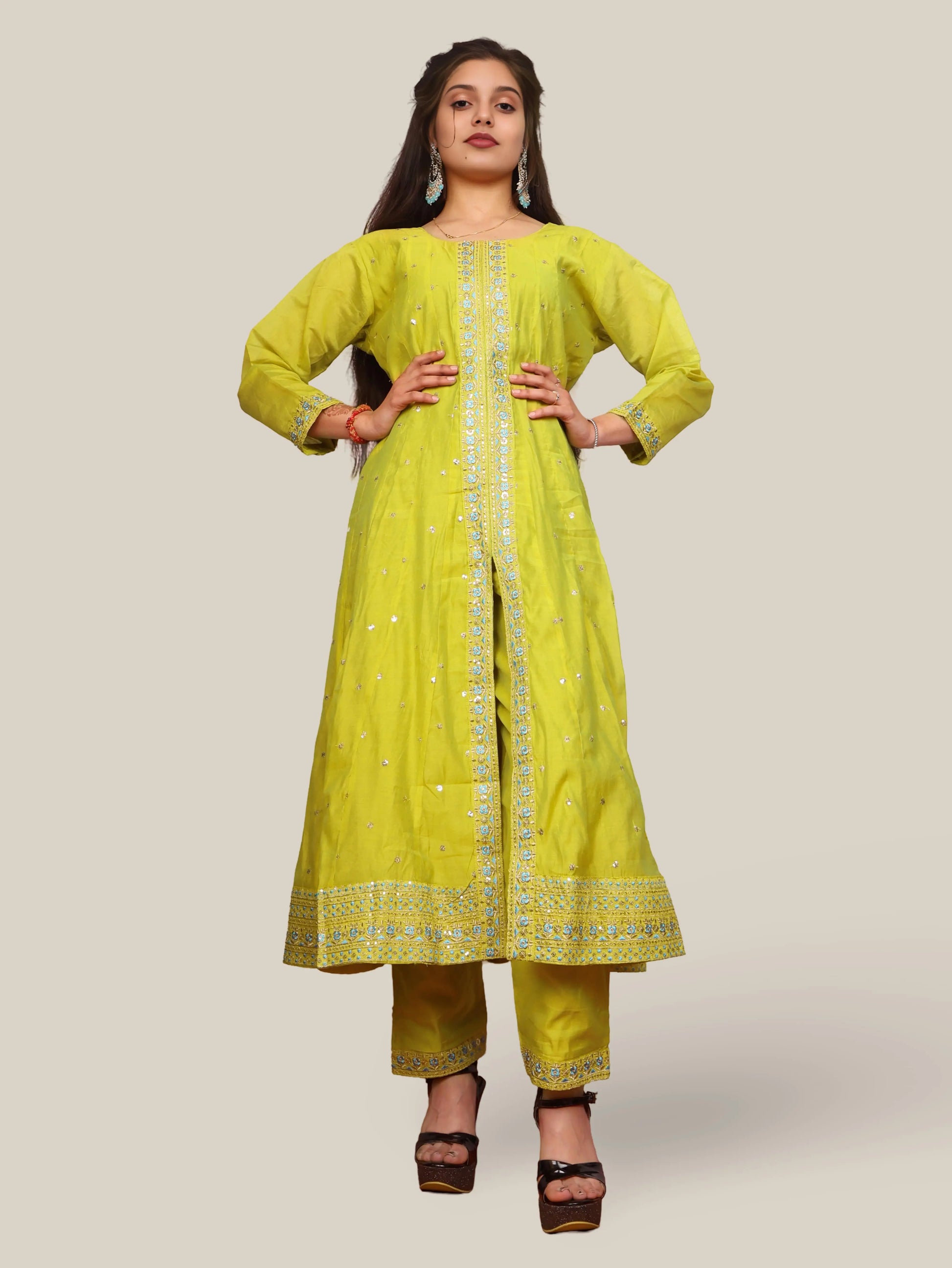 Women's Cotton Kurta-Pant, and Dupatta Set-4