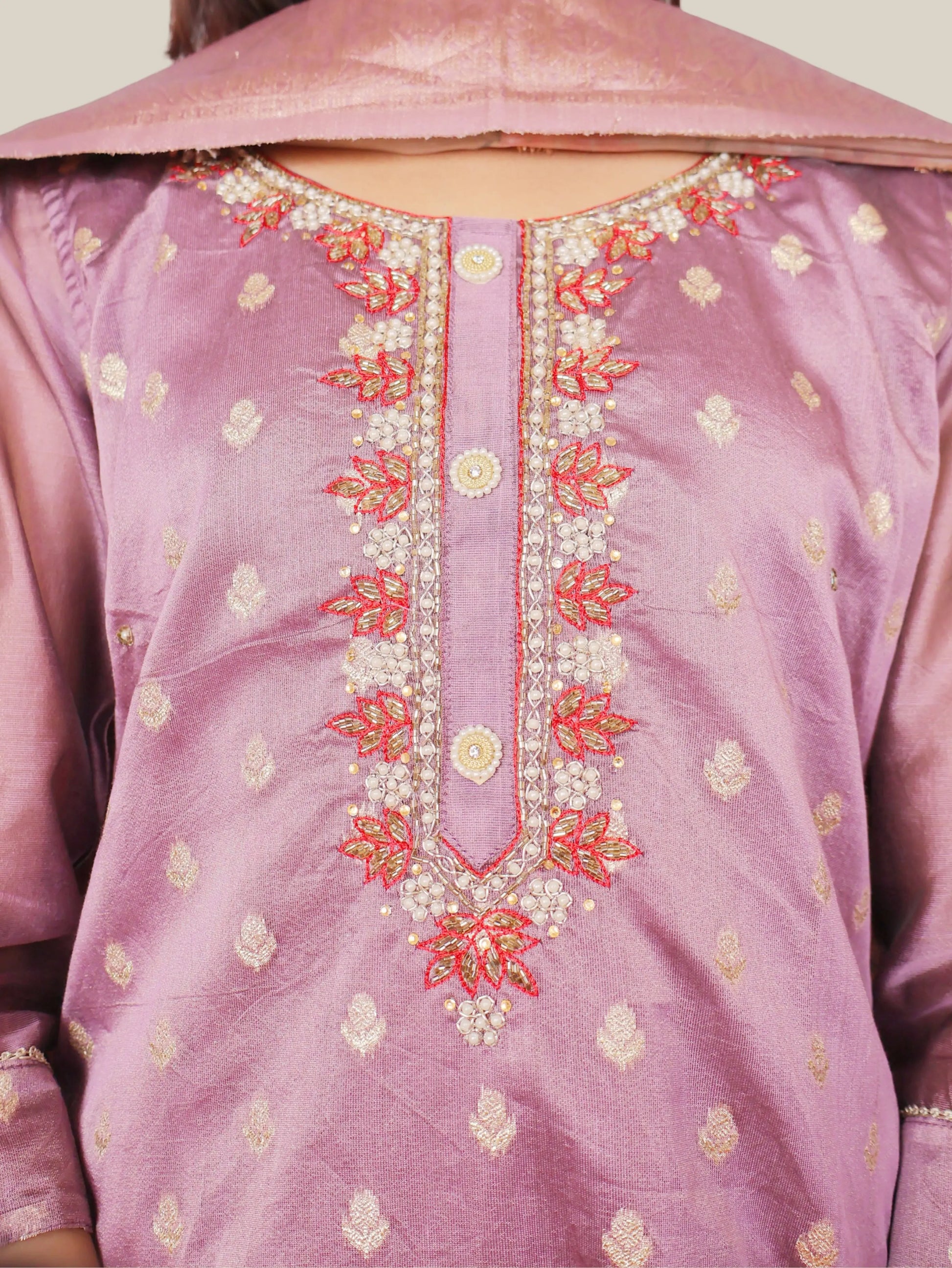 Women's Silk Kurta-Pant, and Dupatta Set-3