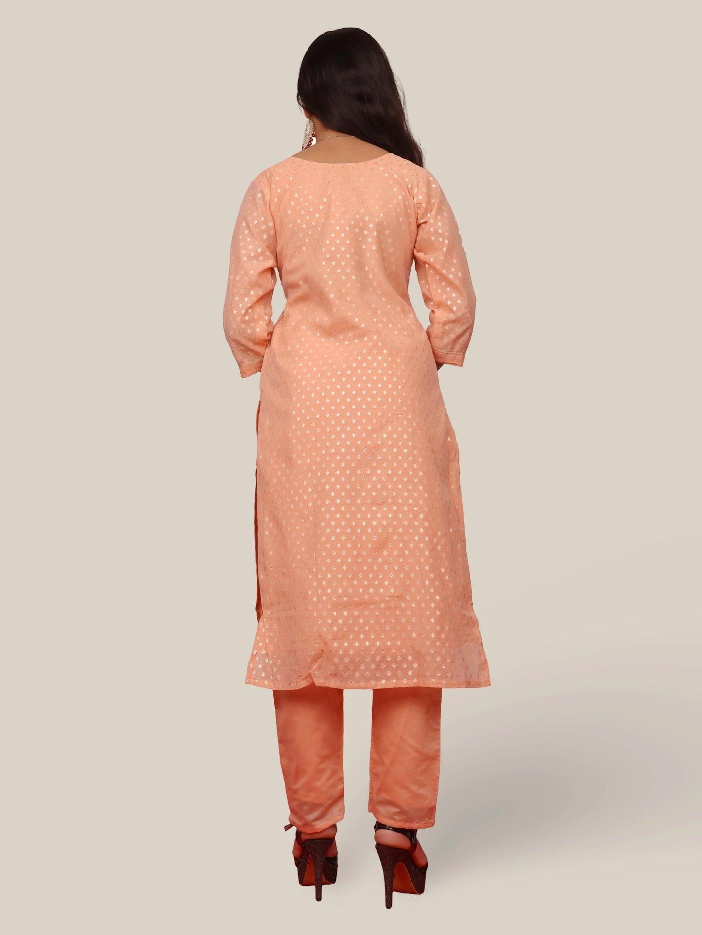 Woman's Straight Suit Set with Dupatta-2