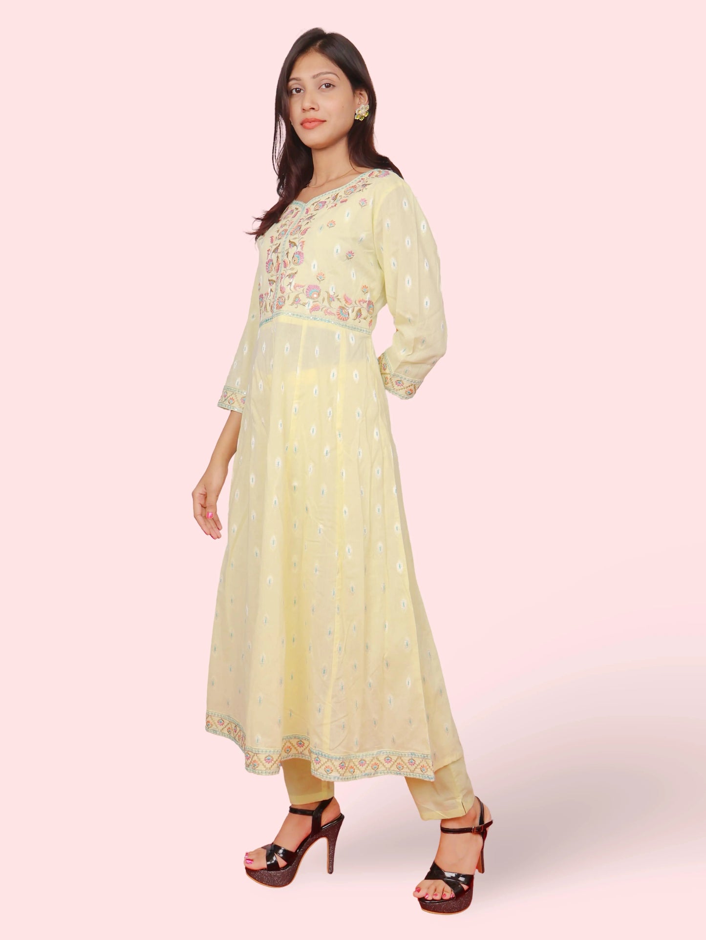 Women's Pure Cotton Kurta and Pant Set with Coordinated Dupatta-1