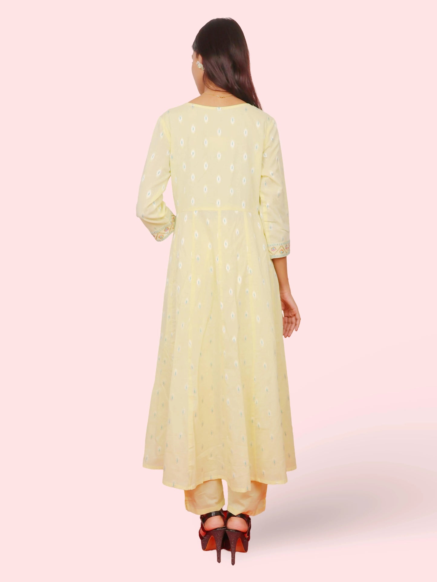 Women's Pure Cotton Kurta and Pant Set with Coordinated Dupatta-2