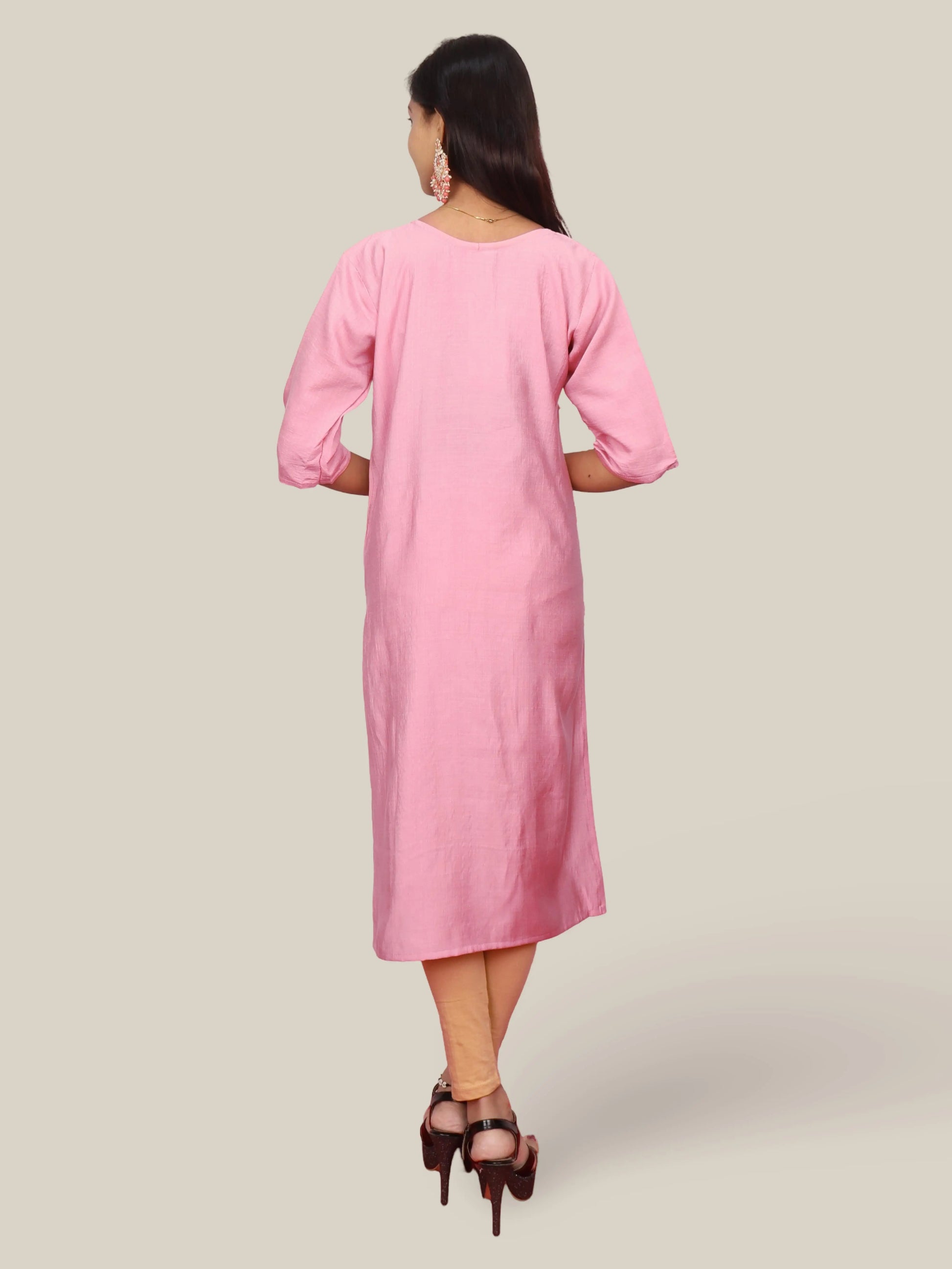 Cotton Kurti with Beautifully Embroidered Neckline-2