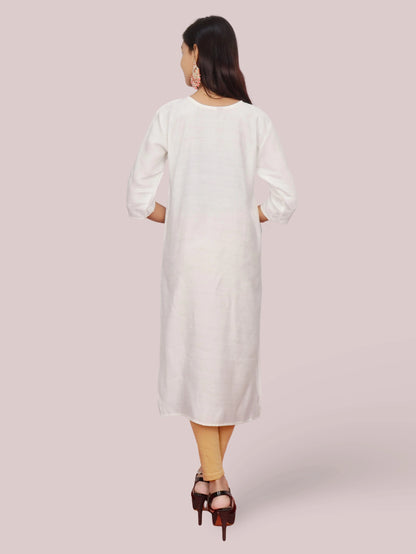 Cotton Kurti with Beautifully Embroidered Neckline-2