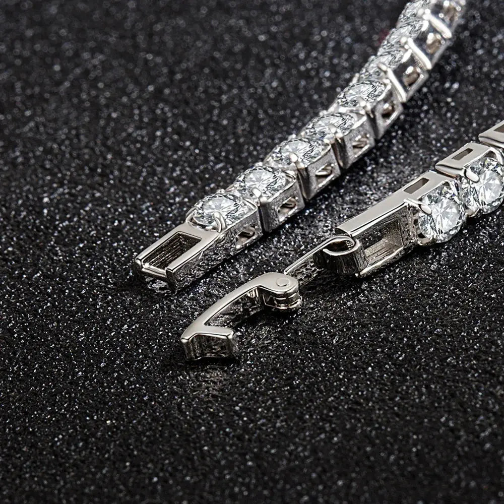 S925 Sterling Silver Zirconia Tennis Ball Bracelet-3