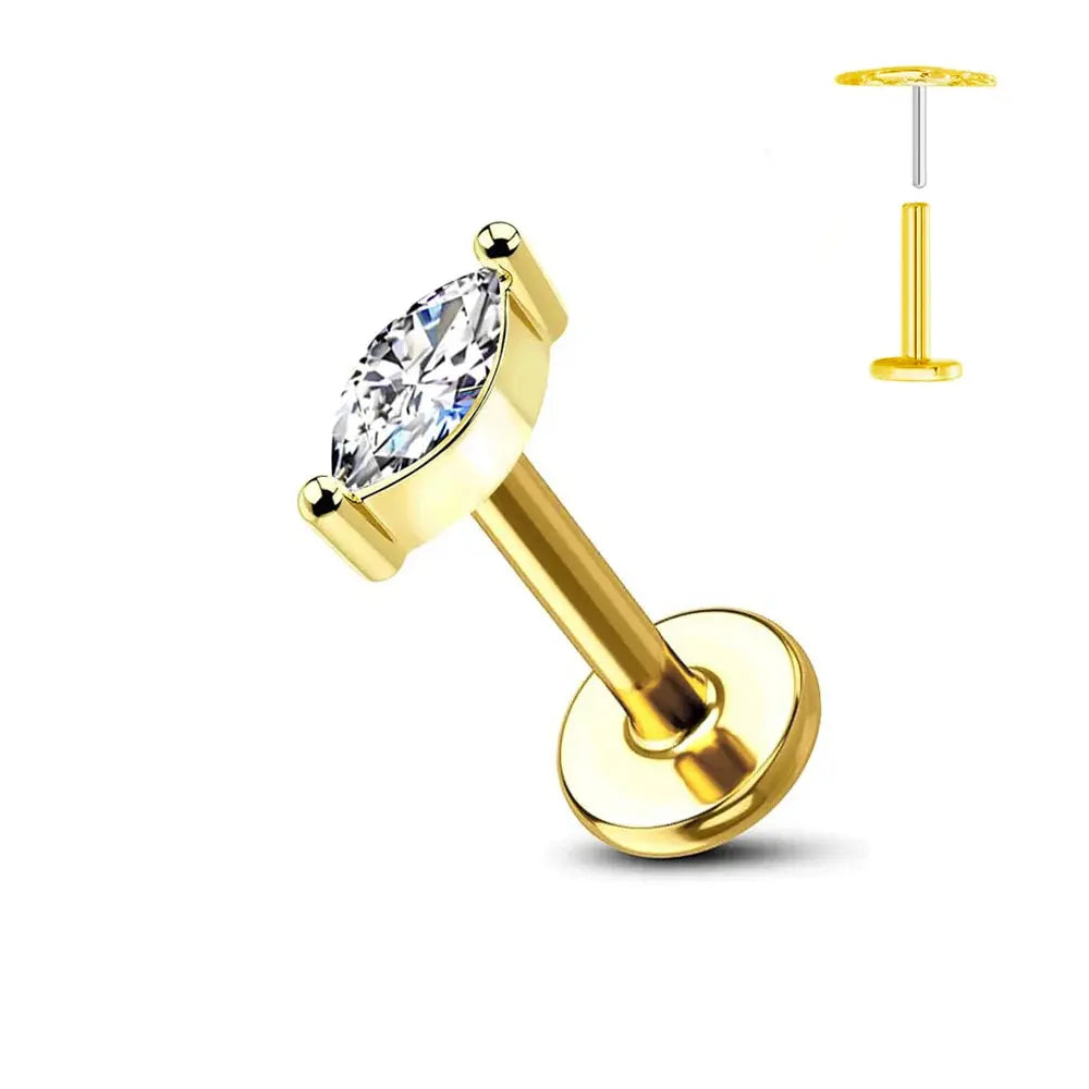 Titanium Flower Stud Piercing Earring-6