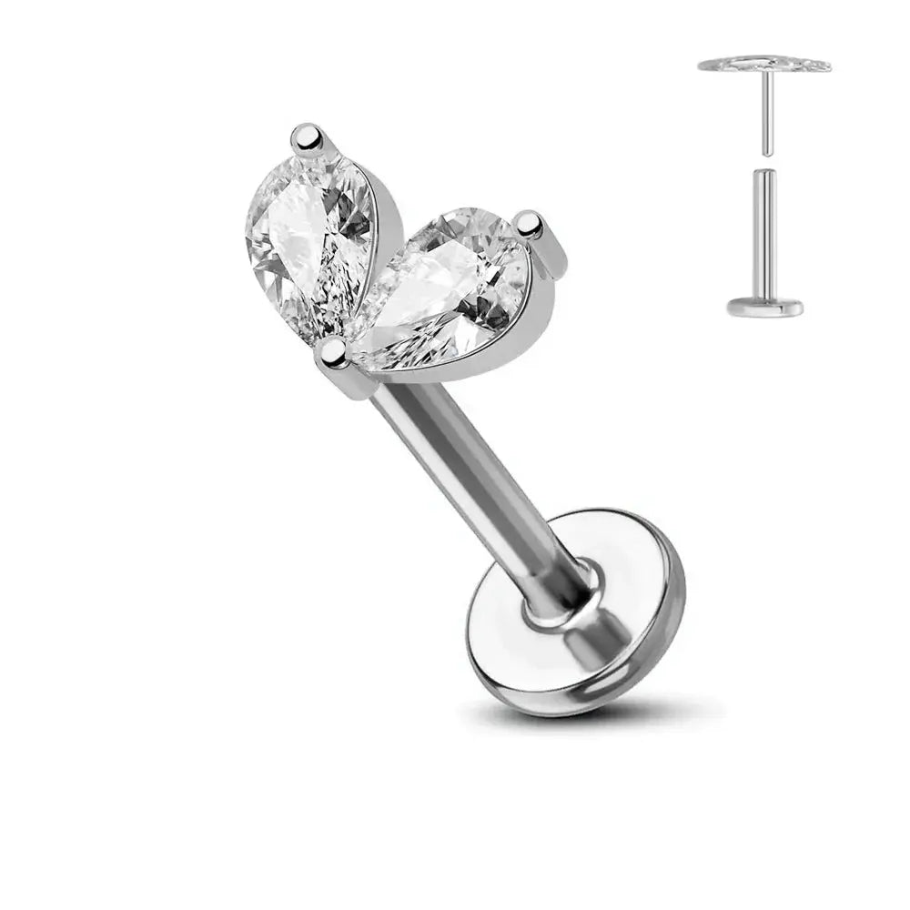 Titanium Flower Stud Piercing Earring-15