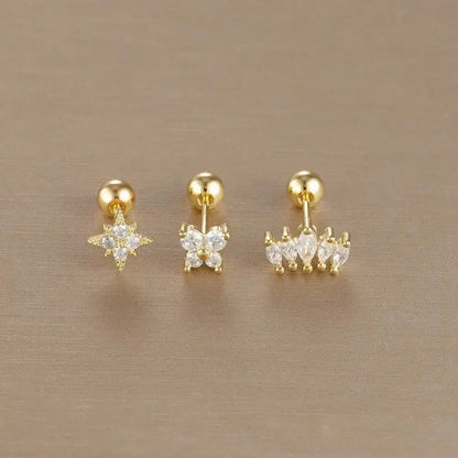 3PCS Crown Stud Earring Set for Women-4