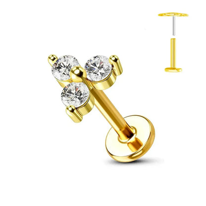 Titanium Flower Stud Piercing Earring-7