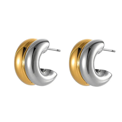 Hypoallergenic Geometric Stud Earrings for Women-8