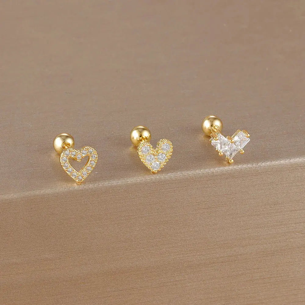 3PCS Crown Stud Earring Set for Women-13