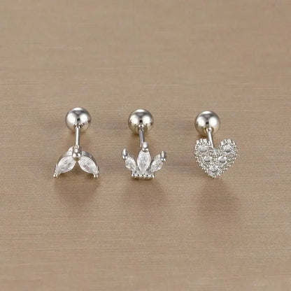 3PCS Crown Stud Earring Set for Women-8