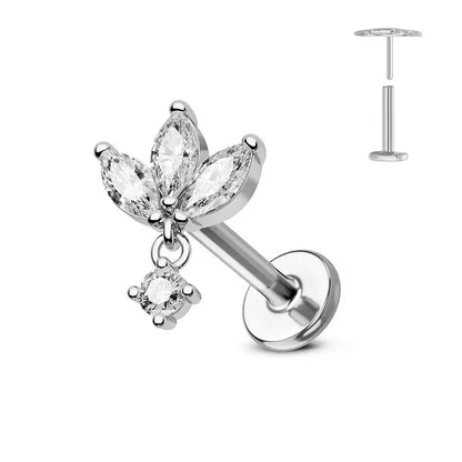 Titanium Flower Stud Piercing Earring-27