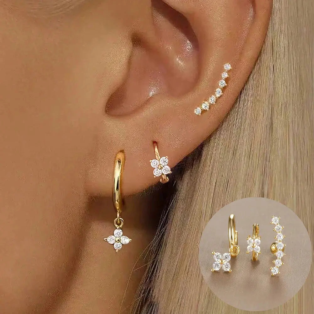 3PCS Crown Stud Earring Set for Women-20