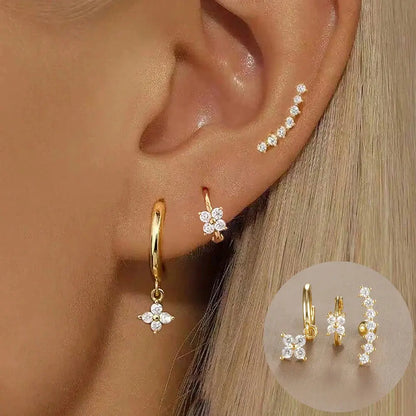 3PCS Crown Stud Earring Set for Women-20