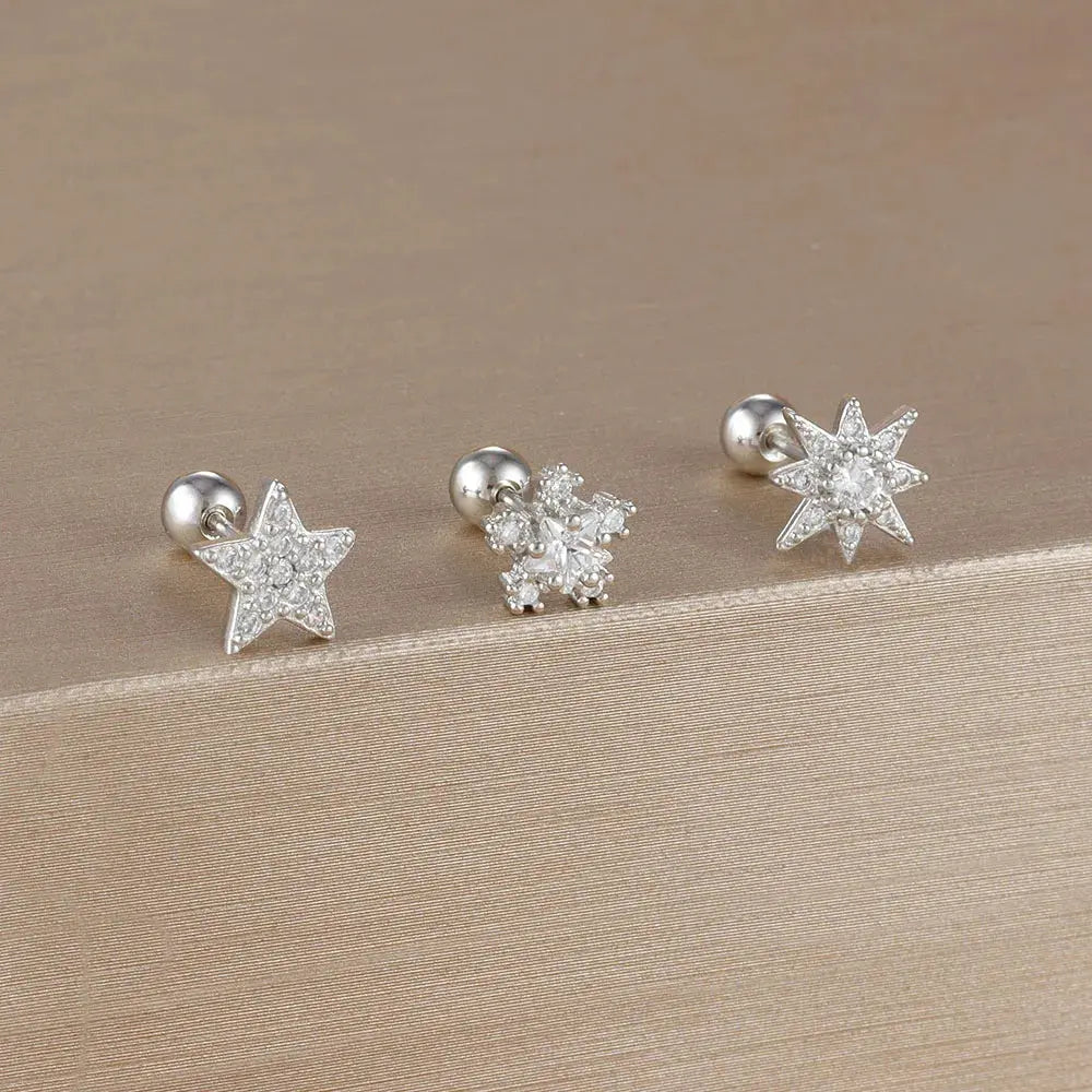 3PCS Crown Stud Earring Set for Women-16