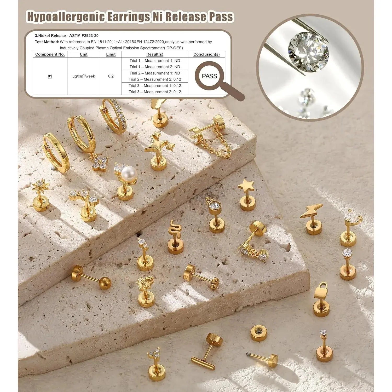Bobisty Stud Hoop Earrings-3