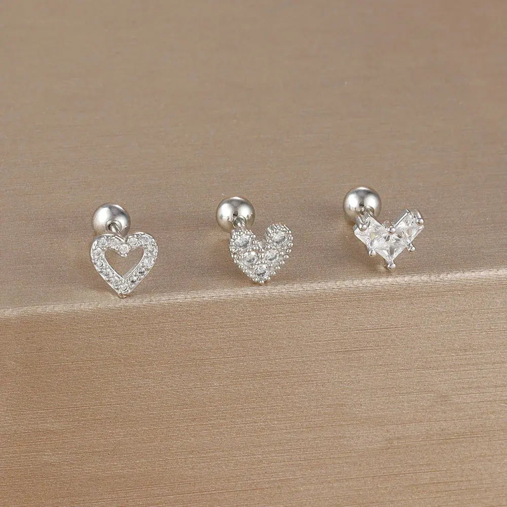 3PCS Crown Stud Earring Set for Women-12
