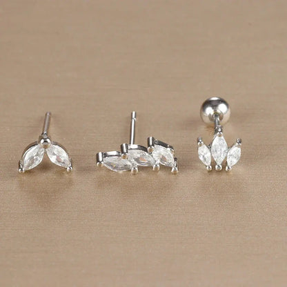 3PCS Crown Stud Earring Set for Women-18