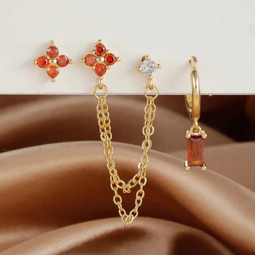 Zodiac Birthstone Earrings Set for Everyday Celestial Style-30