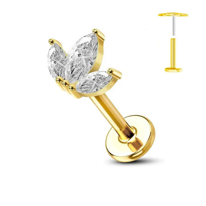 Titanium Flower Stud Piercing Earring-18