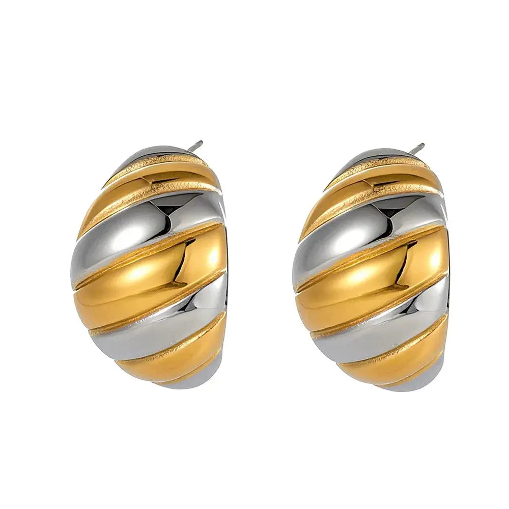 Hypoallergenic Geometric Stud Earrings for Women-11