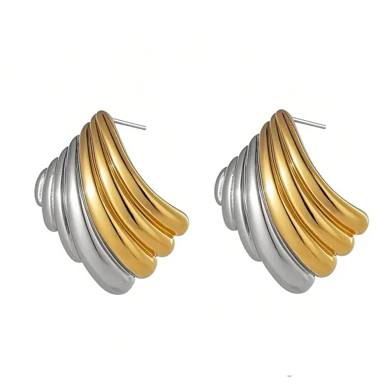 Hypoallergenic Geometric Stud Earrings for Women-9