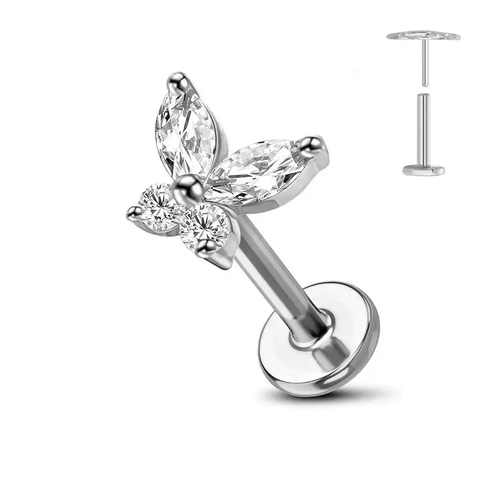 Titanium Flower Stud Piercing Earring-25