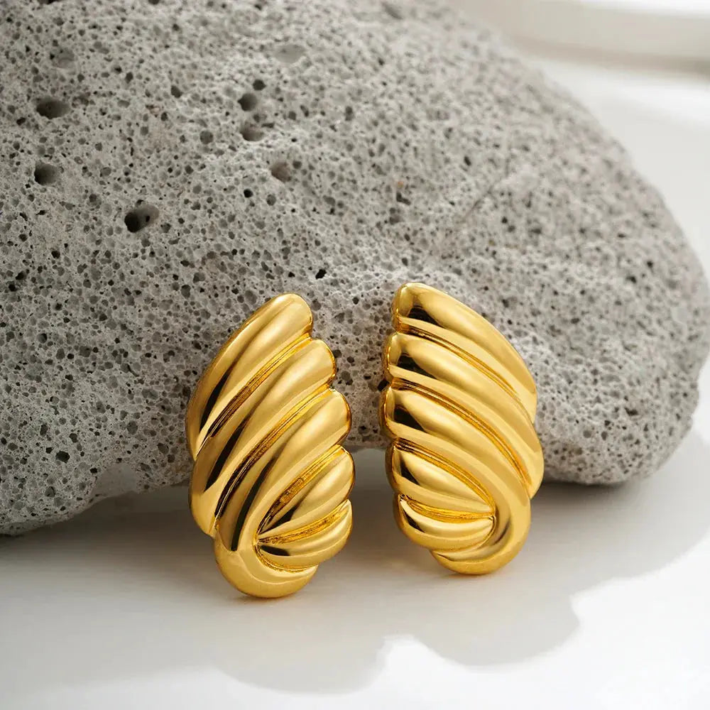 Three-Layer Textured Knot Earrings for Women-24