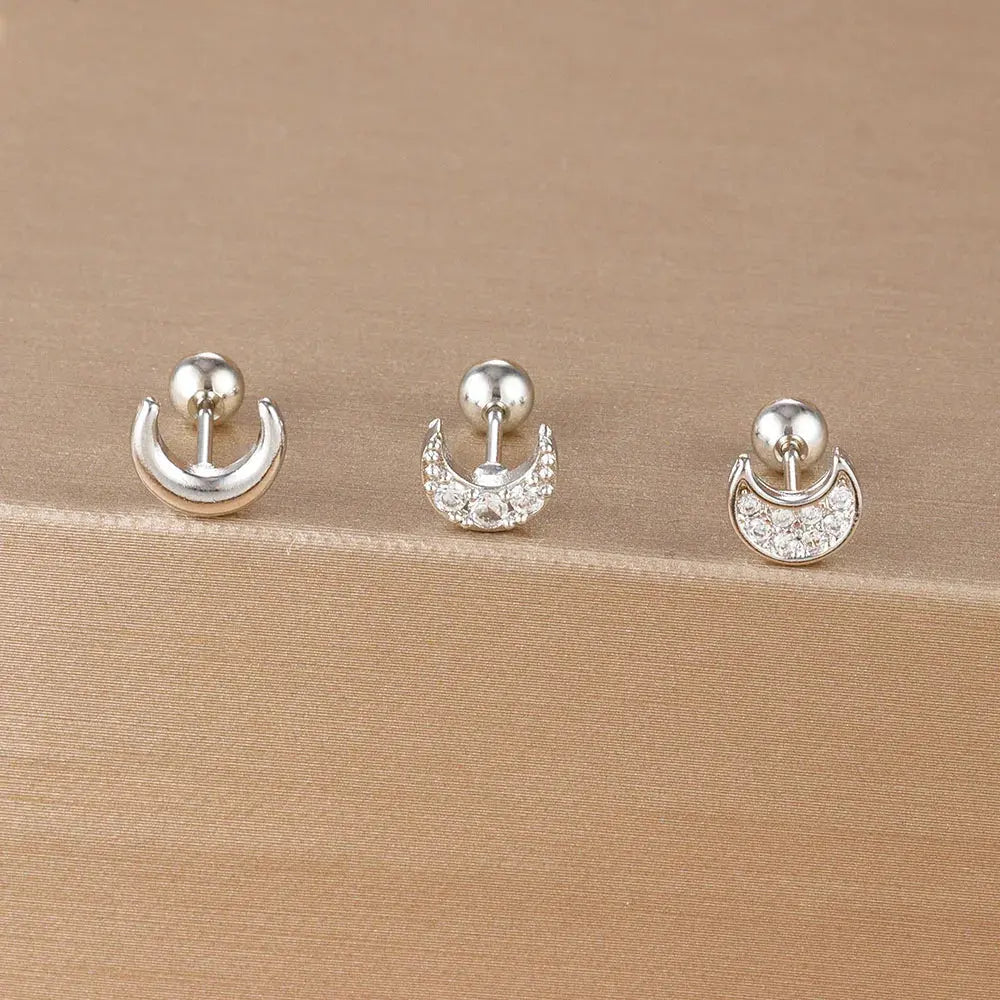 3PCS Crown Stud Earring Set for Women-27
