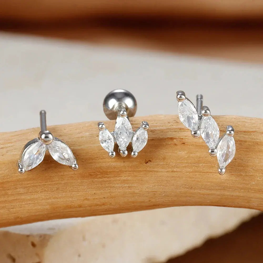 3PCS Crown Stud Earring Set for Women-1