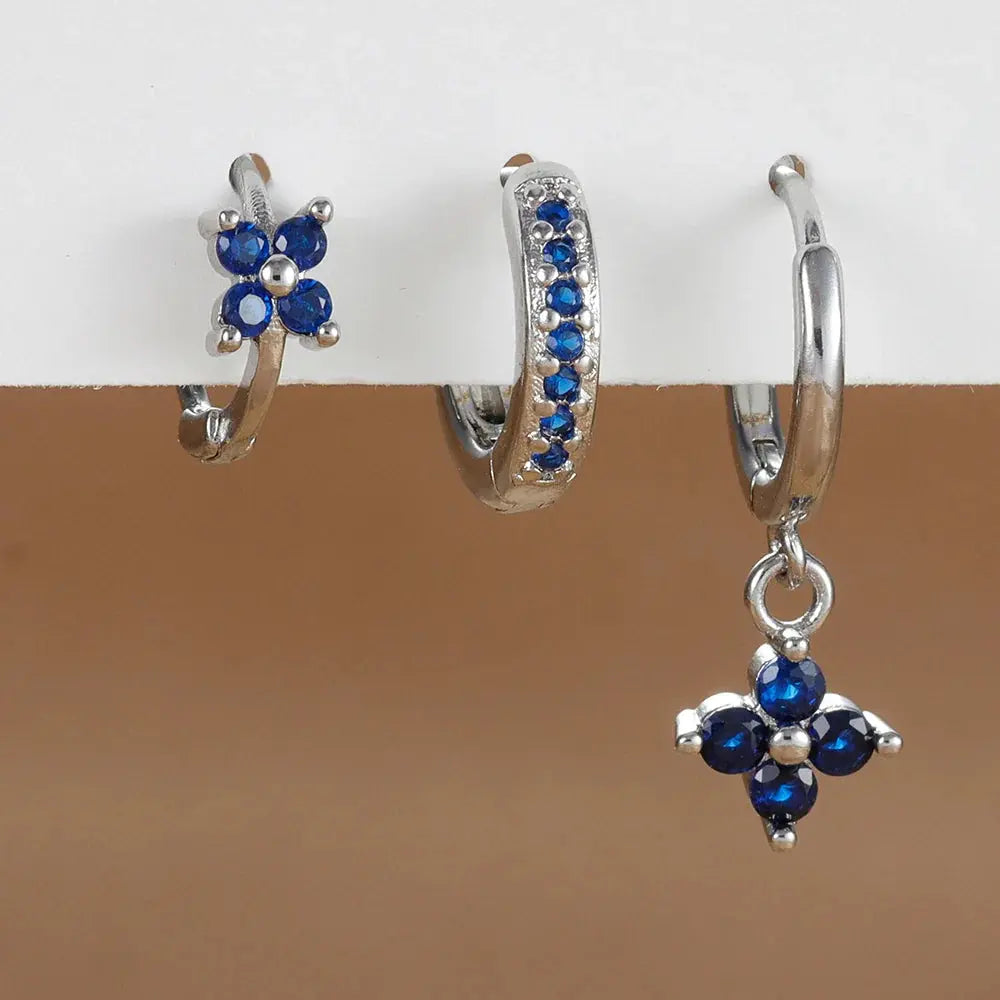 3PCS Flower Drop and Dangle Earring-21