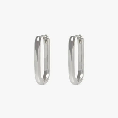 Minimalist Huggie Square Hoop Earrings-5