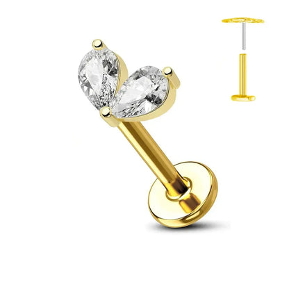 Titanium Flower Stud Piercing Earring-16