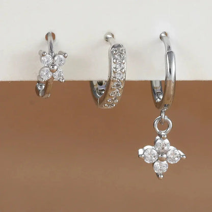 3PCS Flower Drop and Dangle Earring-19