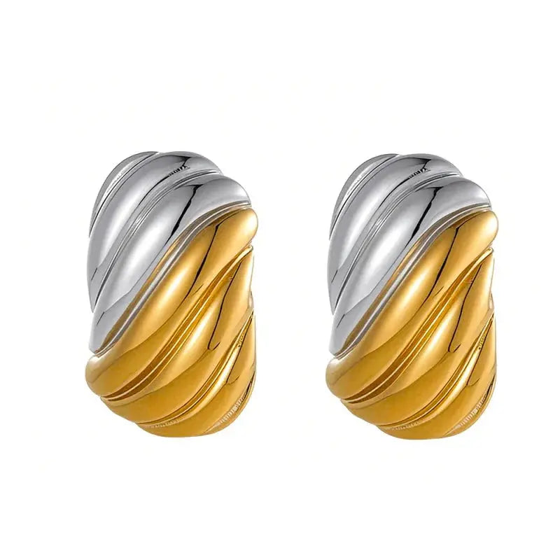 Hypoallergenic Geometric Stud Earrings for Women-10