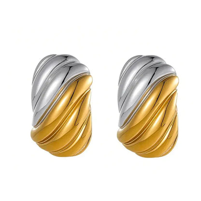 Hypoallergenic Geometric Stud Earrings for Women-10