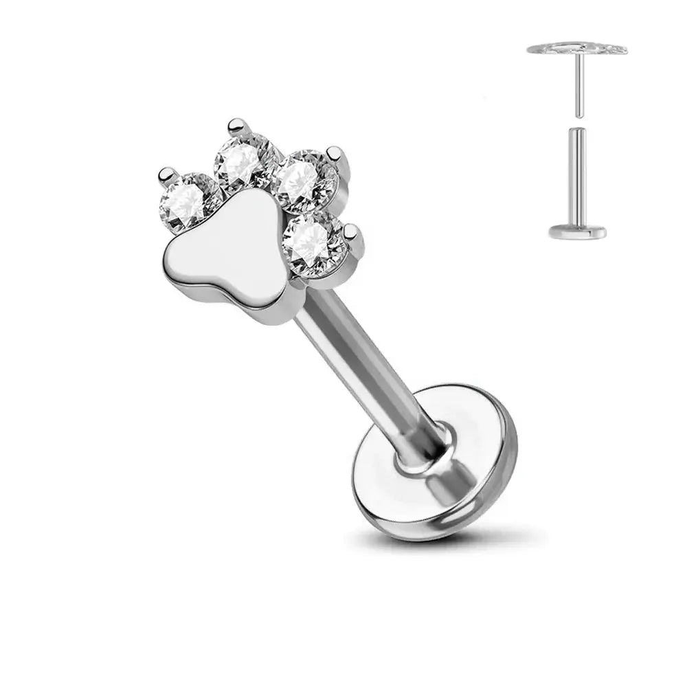 Titanium Flower Stud Piercing Earring-23